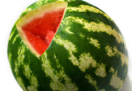 西瓜绿色白色红色甜点水果食物条纹成熟高清图片素材