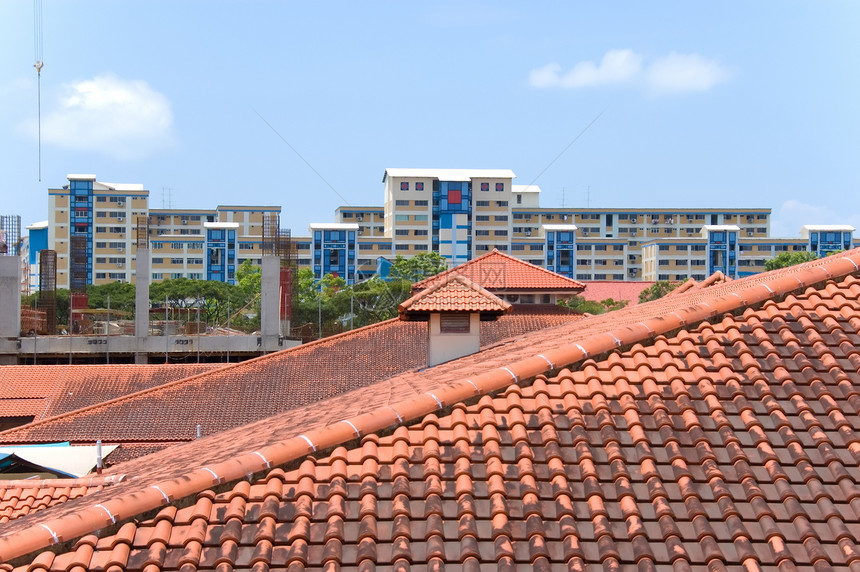 公寓楼蓝色奢华城市天空住宅结构建筑学外观场景房地产图片