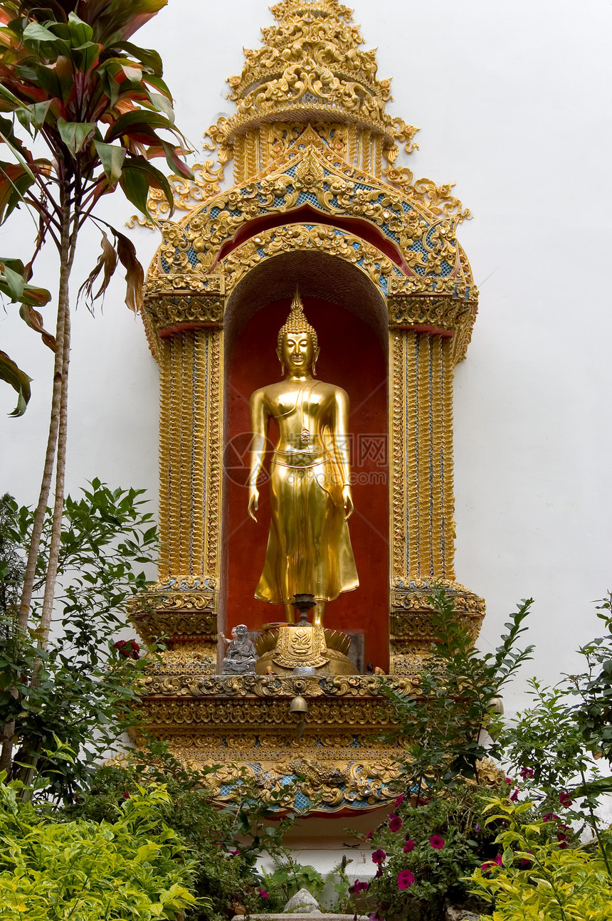 金金芽文化佛教徒冥想雕塑禅意寺庙沉思宗教精神雕像图片