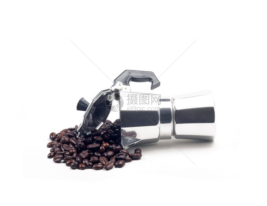 咖啡豆和机机香气农业咖啡壶热带棕色研磨喷出酿造味道芳香图片