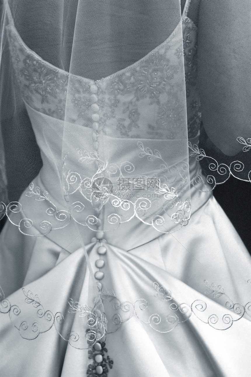 新娘的服装女性正装白色蕾丝婚礼裙子衣服刺绣面纱图片