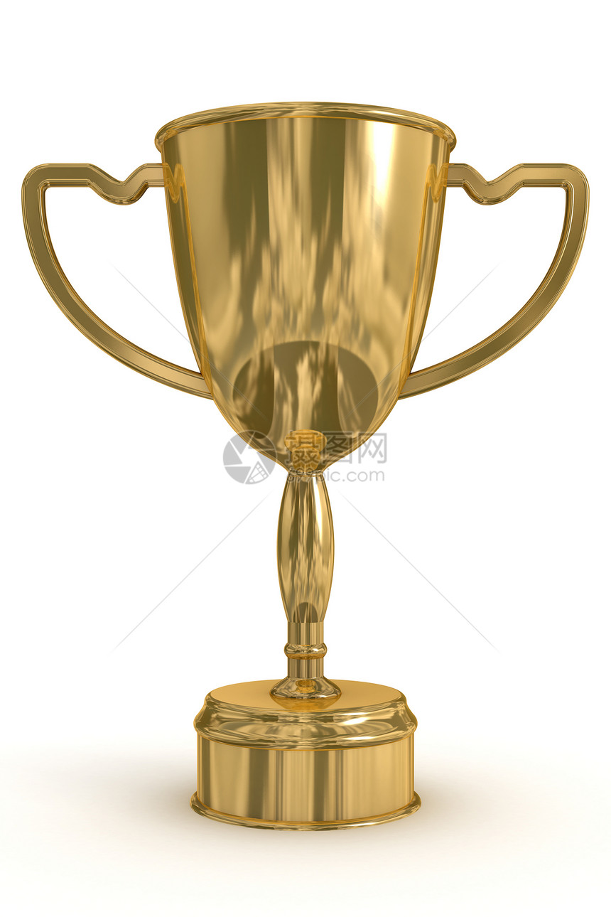 赢家的金杯 三维图像成就竞赛金子运动讲台报酬插图杯子冠军感激图片