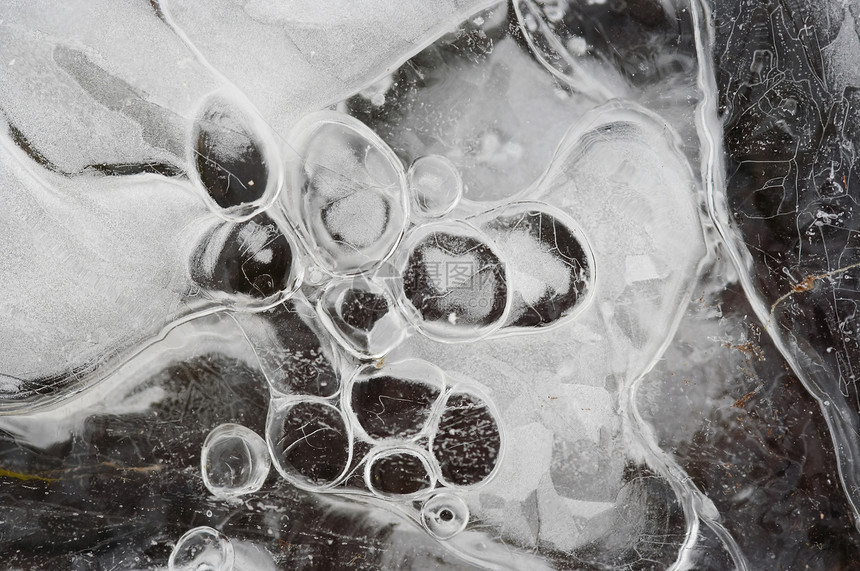 冰冰的纹理冰镇气泡寒冷水泡宏观曲线珠子图片