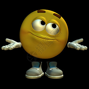3D 表情按钮情绪黄色面孔背景图片