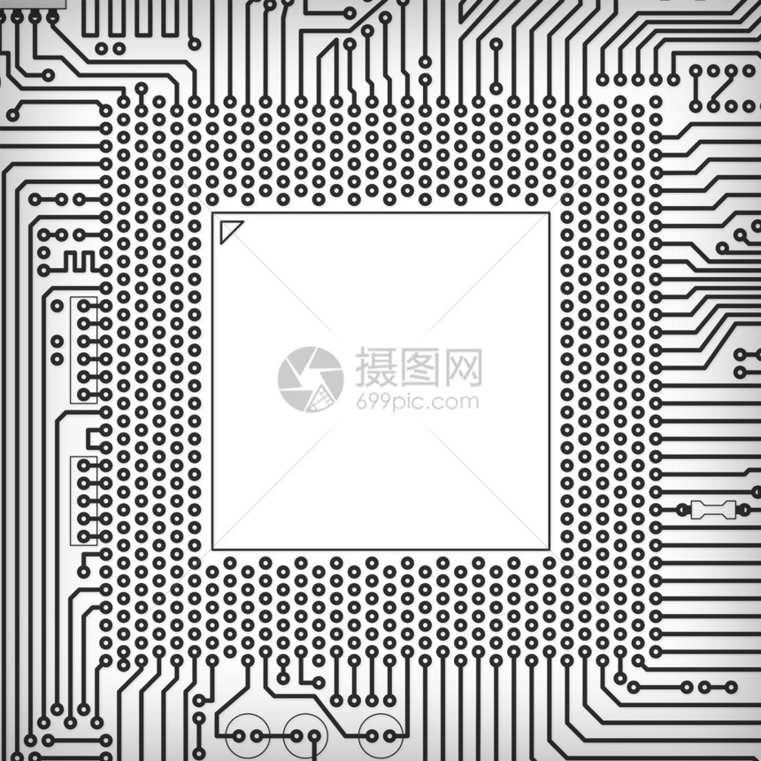电路板平方框架主板插图字节技术接线原理图电路网络处理器边界图片