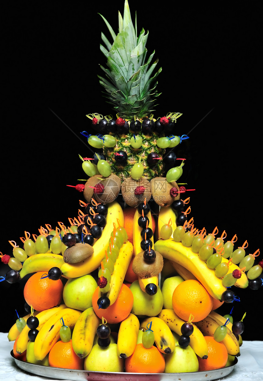 水果装饰橘子奇异果覆盆子食物异国香蕉饮食情调活力维生素图片
