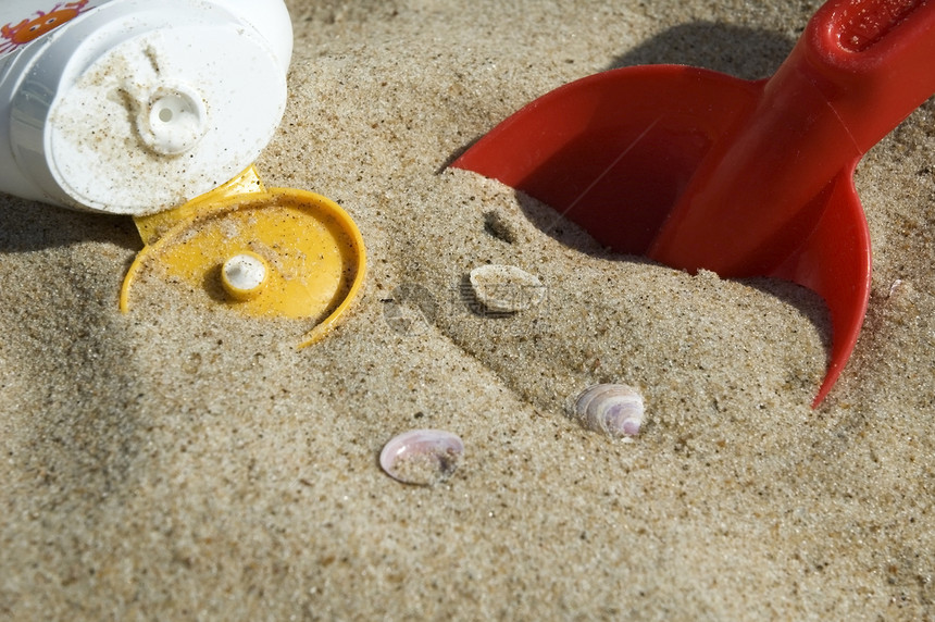 沙滩项目和防晒罩皮肤热带乐趣护理蓝色天堂青蛙旅行玩具洗剂图片