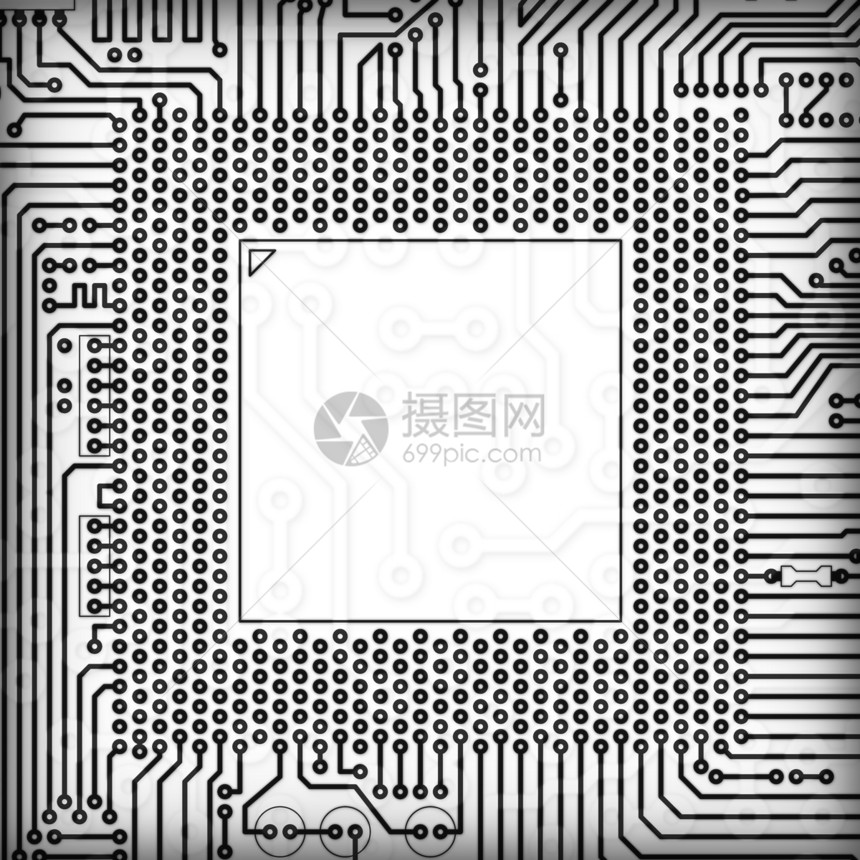 电路板平方框架处理器电路接线字节技术母亲正方形原理图边界主板图片