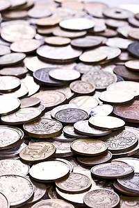 硬币收集投资现金交换货币静物金融商业背景图片
