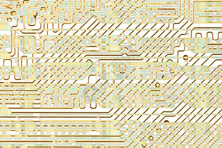 电路板线条抽象电路板金色纹理背景
