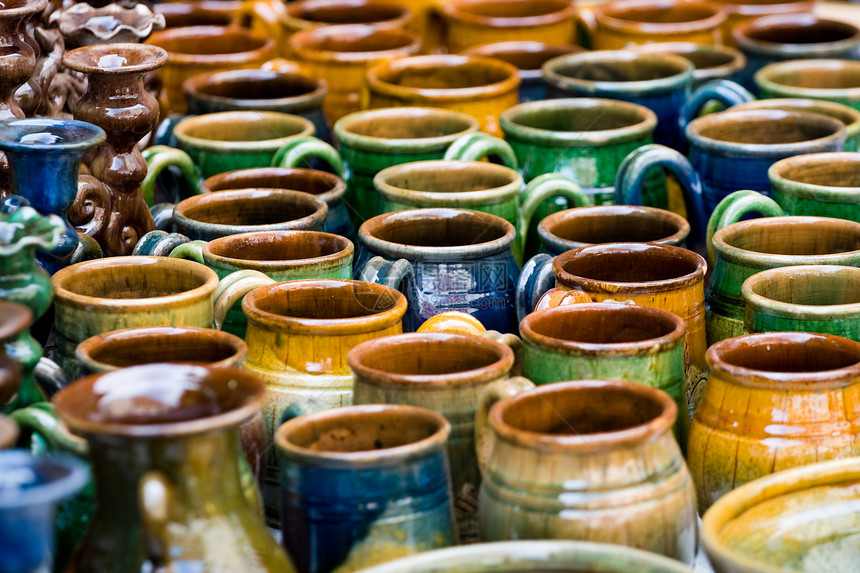 波特产品花瓶手工业手工陶瓷装饰品民间陶器工艺棕色文化图片