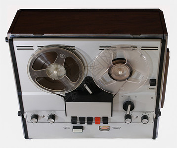 记录器乡愁银色卷轴磁带记录旋转正方形间谍音乐模拟高清图片