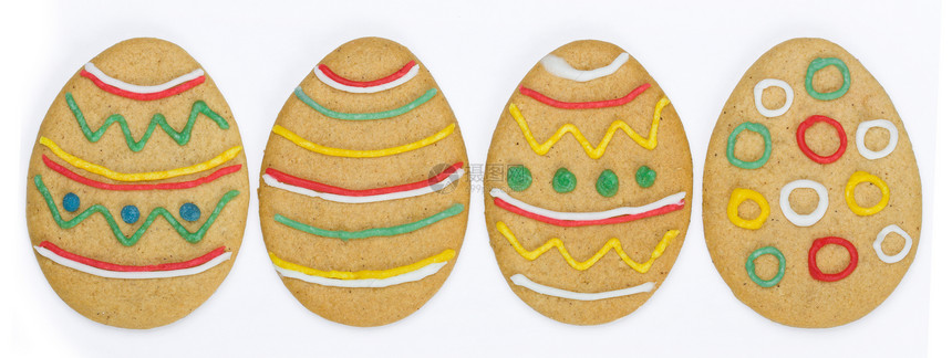 复活节饼干装饰彩蛋冰镇烘焙对象家庭烘烤条纹斑点图片