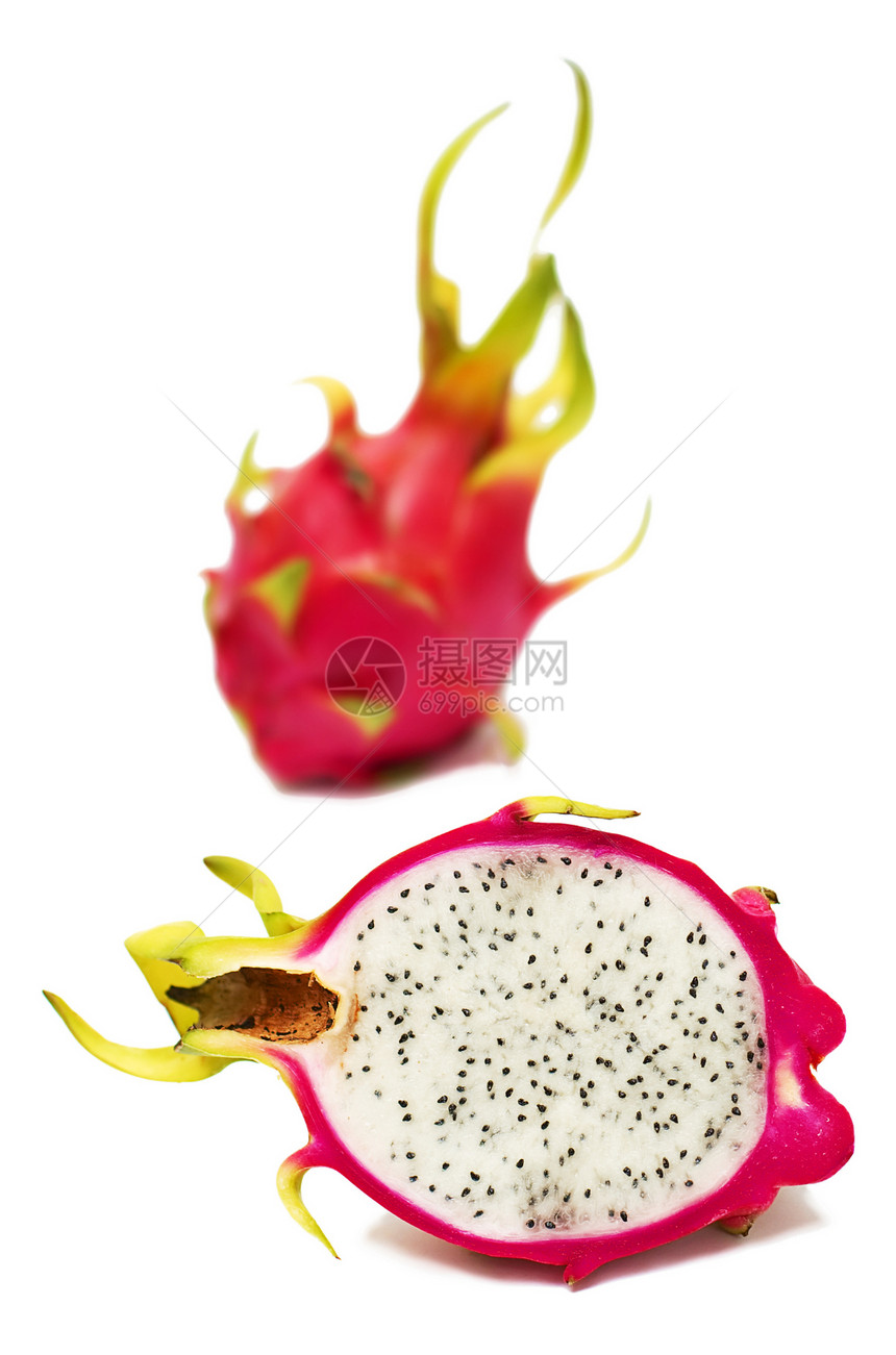 外表的泰国水果 龙果情调红色粉色蜡样白色宏观美食异国食物玫瑰图片