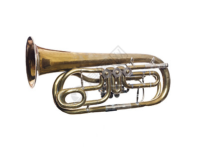 旧风力仪器白色乐器铜管音乐黄铜喉舌背景图片