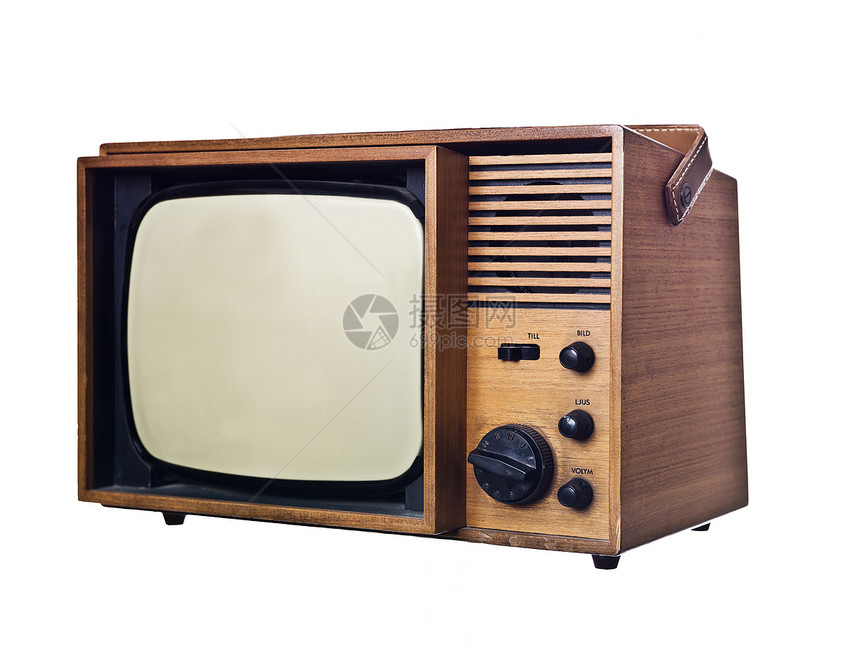 重要电视行业电子旋钮复兴设备复古水平广播白色技术图片