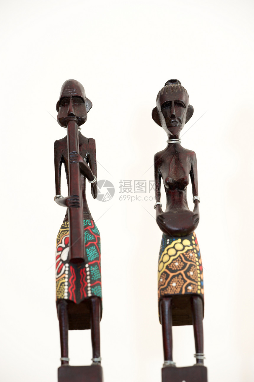 非洲艺术男人雕像雕塑部落传统白色纪念品女士木头图片