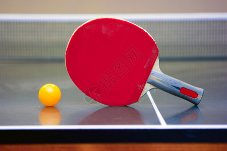 表网球乒乓反射运动黄色球拍圆圈背景图片