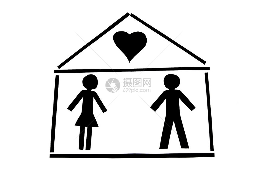 年轻夫妇空格丈夫生活住宅男人抵押房子保险财产男性图片