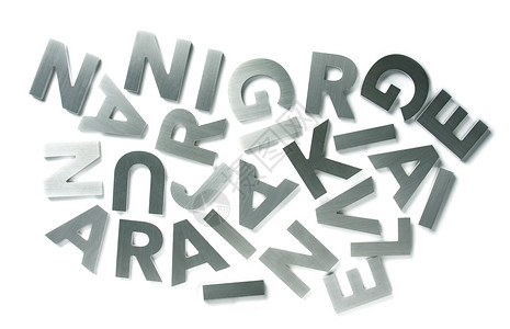 不锈钢字母首都字体衬线语言字谜背景图片