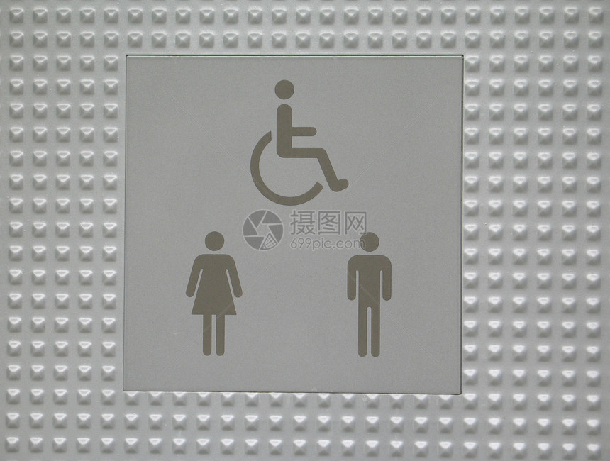 洗手间标志轮椅纹理水平女性男性图片