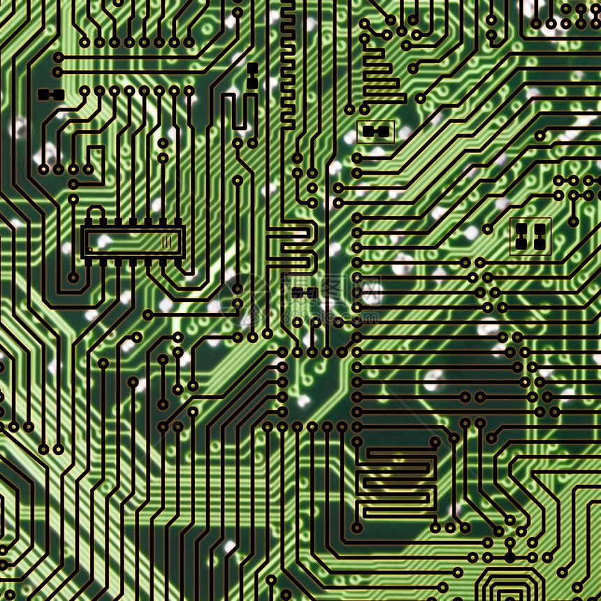 黑色绿色高科技纹理电路板图片