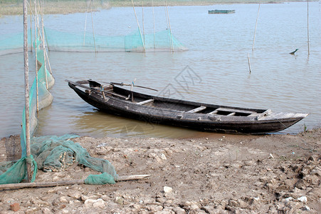 中国渔民渔船船背景图片