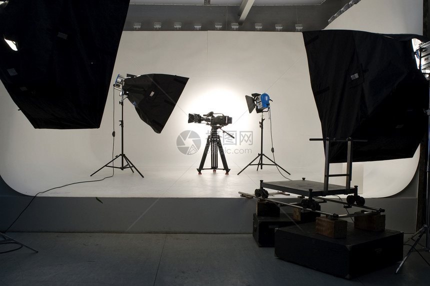 工作室照明聚光灯工作创造力电视视频白色相机电影电压探照灯图片