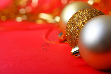 圣诞节装饰品装潢蓝色白色庆典红色金属背景图片
