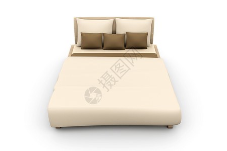 床铺床单床罩家具卧室床垫白色靠垫毯子背景图片