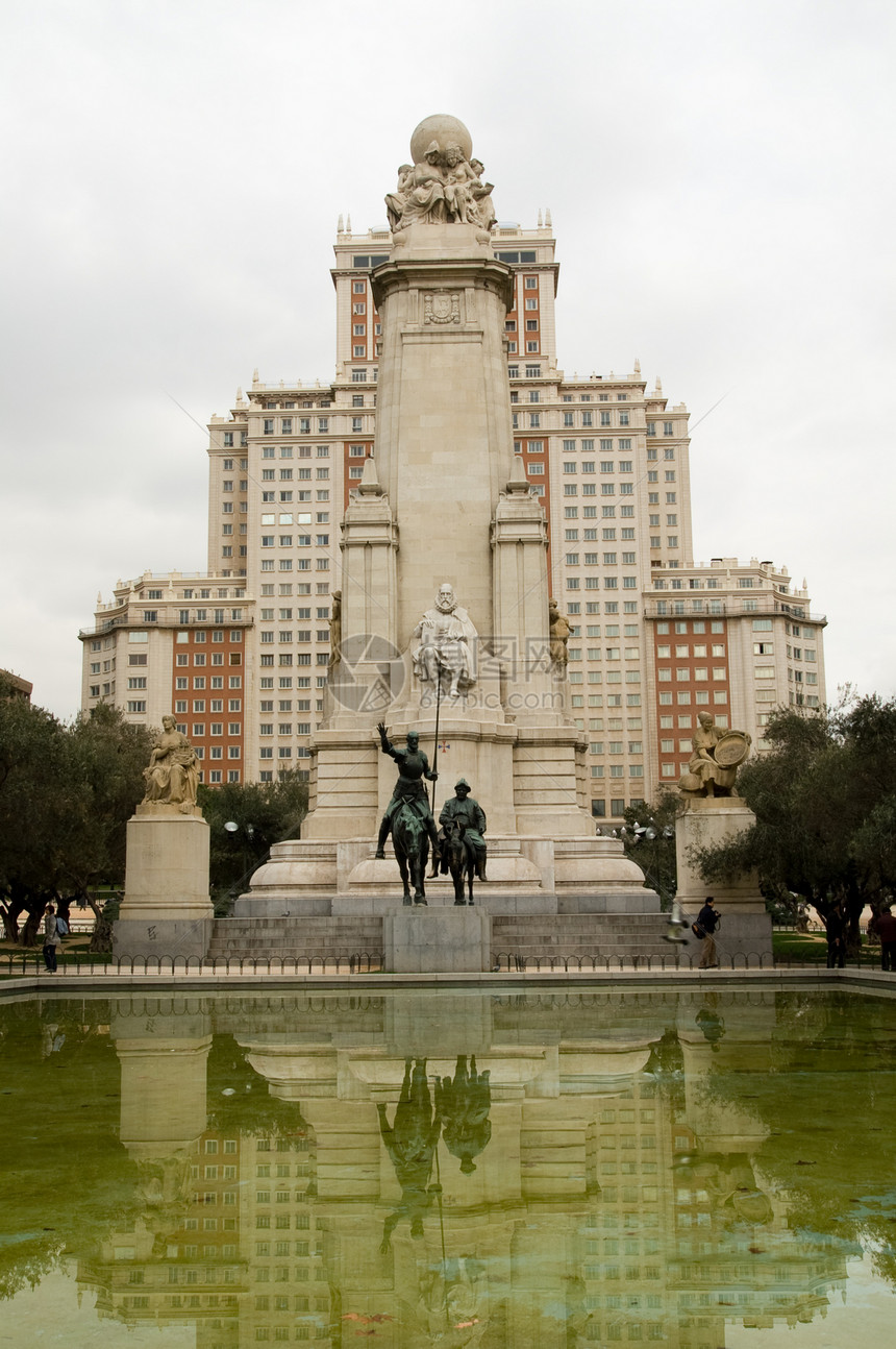 马德里雕像喷泉广场大学仆人正方形纪念碑奶奶大厦教师图片
