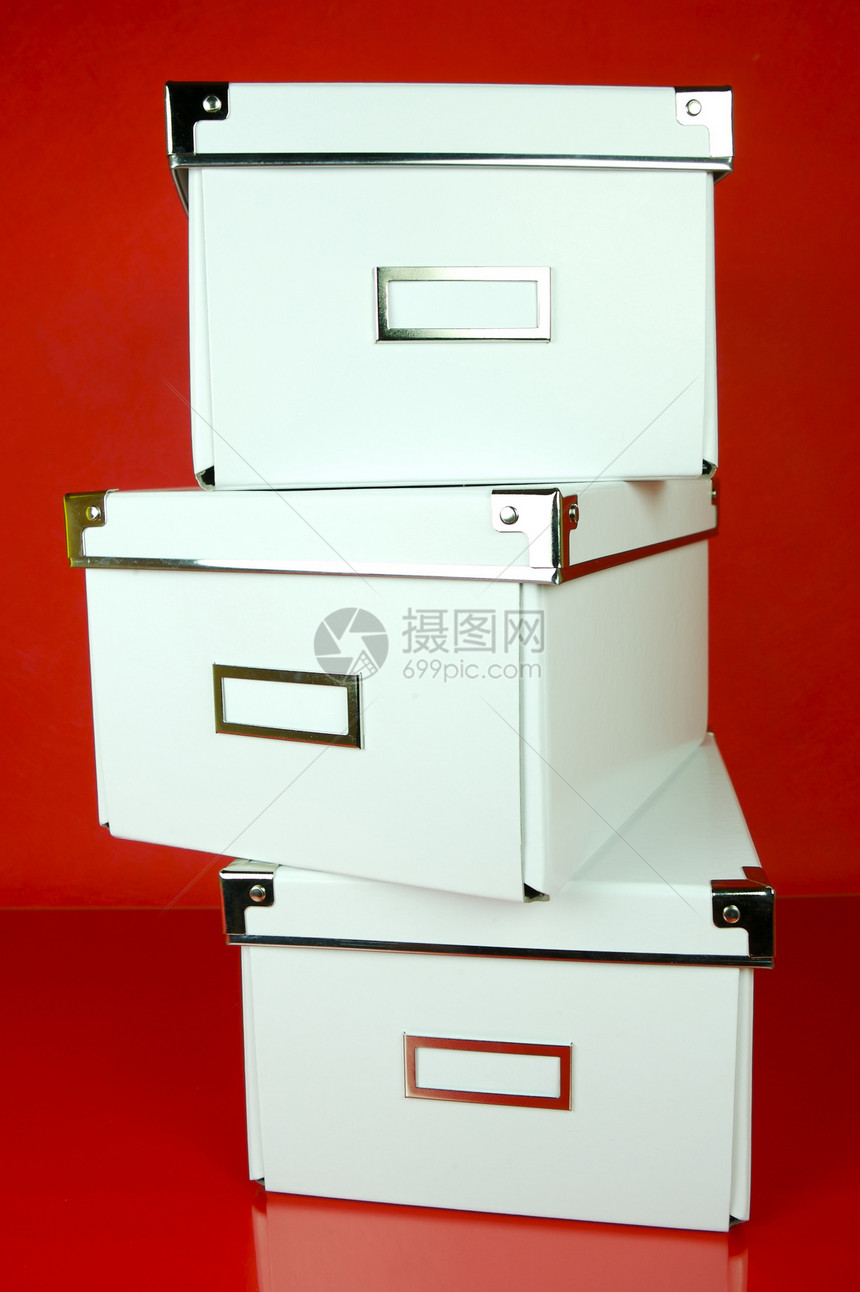 储存箱解决方案贮存红色白色盒子图片