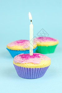 Cup Cakes 杯蛋糕食物杯子蜡烛派对糖果庆典蛋糕背景图片