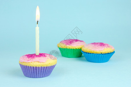 Cup Cakes 杯蛋糕食物派对杯子庆典蜡烛糖果蛋糕背景图片
