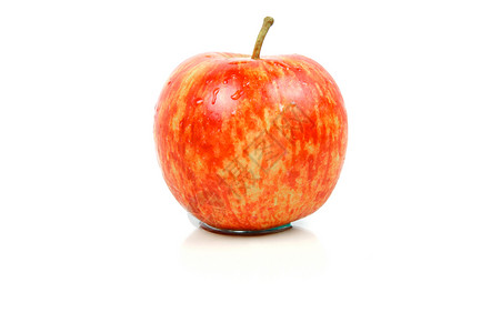 红苹果白色食物红色背景图片