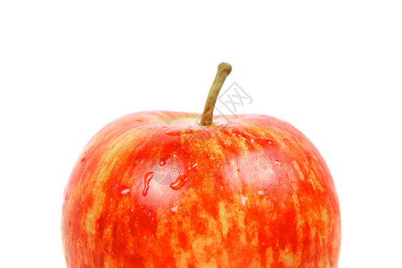 红苹果食物白色红色背景图片