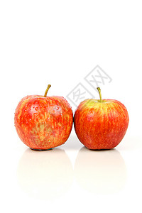 红苹果食物红色白色背景图片