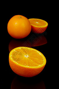 橙子水果黑色食物橘子背景图片