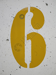 黄色6号符号背景图片