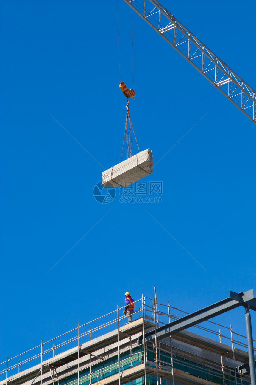 建筑工地工作建造项目蓝色建筑物金属建筑学格子工程工业图片