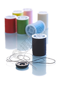 棉花手工艺白色纽扣纱线面料织物主轴工艺缝纫卷轴细绳背景图片