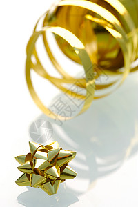 礼品包装礼物配件白色庆典丝带展示季节金子星星生日背景图片