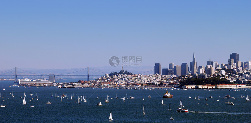 旧金山全景建筑游艇假期市中心建筑学海滩旅游地标旅行海洋图片