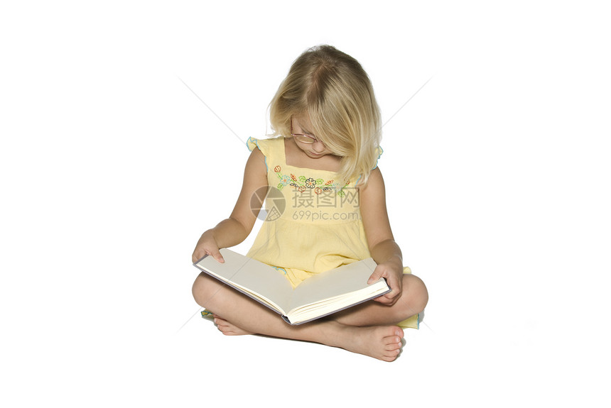 少女学习书图片