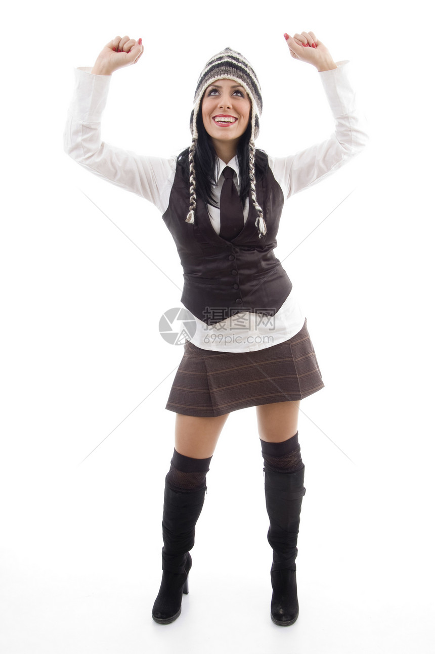 成年女性的全体身材成人工作室姿势黑发青年冒充女士衣服白色图片
