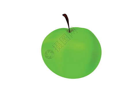 - 矢量绿苹果背景图片