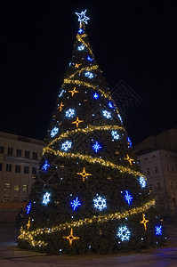 圣诞节时间庆典正方形装饰品城市背景图片