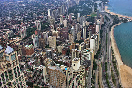 伊利诺伊州芝加哥景观建筑学建筑办公楼城市摩天大楼旅行结构场景城市生活背景图片