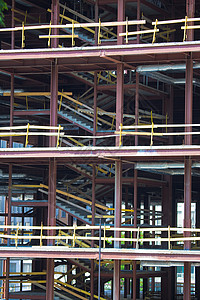 正在施工中楼梯城市金属建筑起重机背景图片