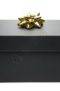 礼品盒庆典白色盒子黑色礼物展示背景图片